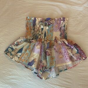 NWT Zara Floral High Waisted Shorts